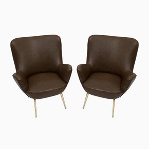 Fauteuils Modernes Mid-Century, Italie, 1950s, Set de 2