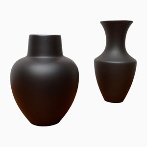 Jarrón alemán Wormser Terra-Sigillata vintage de cerámica. Juego de 2