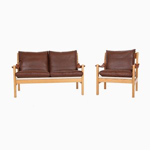Sofa and Armchair by Poul Cadovius for Cado, 1970s, Set of 2