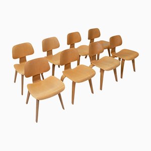 Schichtholz DCW Stühle von Charles & Ray Eames für Vitra, 8er Set
