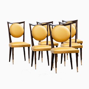 Art Deco Chairs, France, 1940, Set of 6
