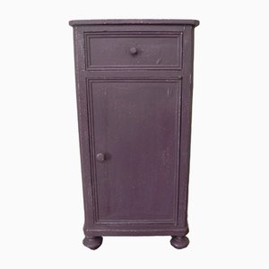 Antiker violett lackierter Nachttisch