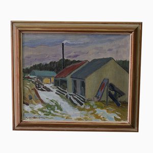 Hjalmar Lundström, pintura al óleo sueca, años 30