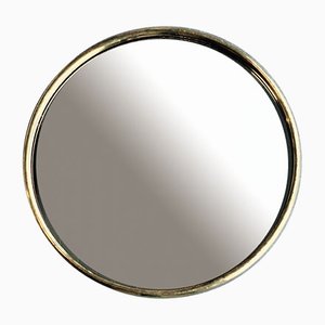 Vintage Dutch Round Gold Mirror, 1930s