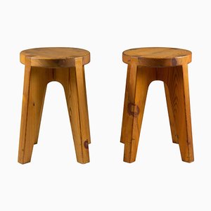 Set of Swedish Stools in Pine