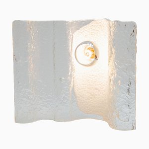 Wave Eisglas Tischlampe von Kalmar, 1970er