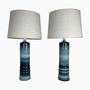 Mid-Century Ceramic Table Lamps by Olle Alberius for Rörstrand, Sweden, Set of 2