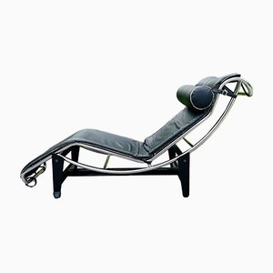 Chaise longue LC4 vintage de Charlotte Perriand, Le Corbusier & Pierre Jeanneret, Italy, años 70