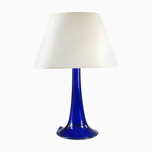 Cobalt Glass Table Lamp, 1960s