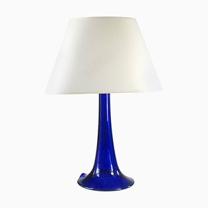 Lampe de Bureau en Verre Cobalt, 1960s