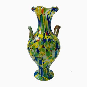 Vintage Handcrafted Murano Glass Amphora from Fratelli Toso, 1970s