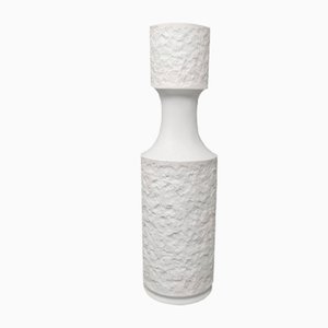 Space Age White Vase in Bavarian Porcelain, Germany, 1970s