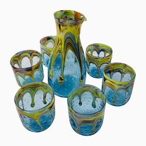 Set da tavola vintage in vetro di Murano fatto a mano, Italia