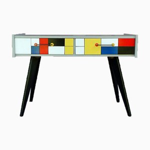 Mueble con pintura Mondrian, años 60