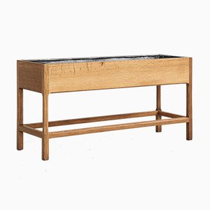 Midcentury Danish flower bench in oak by Aksel Kjersgaard 1960s