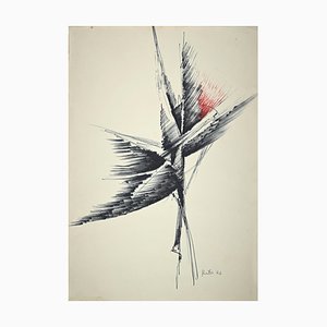 Unknown, Price, Abstract Composition, Pencil and Pen, 1974