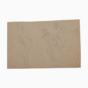 Charles Lucien Moulin, Frauenfiguren, Bleistift, Frühes 20. Jh