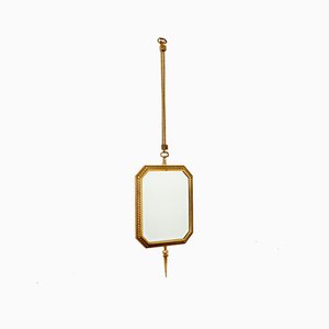 Antique French Style Brass Pendant Mirror