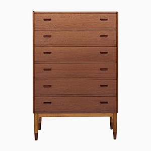 Mid-Century Danish Chest of 6 Drawers in Teak by Carl Aage Skov for Munch