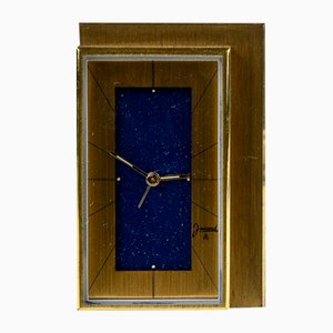 Table Clock in Gilt Metal with Original Chime from Jaccard, 1950s