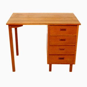 Teak and Beech Desk, Sweden, 1960s