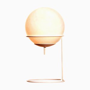 Lampe de Bureau en Verre Blanc par Hala Zeist, 1970s