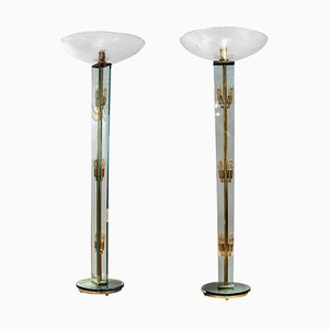 Floor Lamps in the Style of Fontana Arte, 1960s, Set of 2