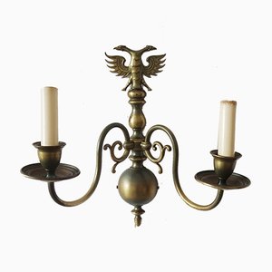 Brass Wall Lamp with Double-Headed Eagle in the Antique Style, 1970s