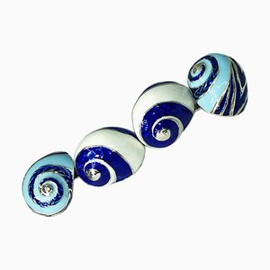 Blue & White Sterling Silver Cufflinks from Berca