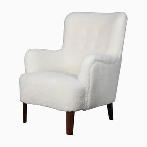 Sheepskin Lounge Chair by Peter Hvidt for Fritz Hansen