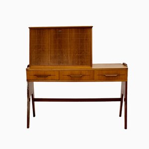 Scrivania Mid-Century moderna in legno, anni '50