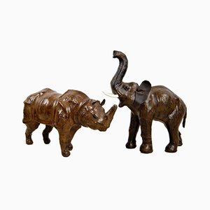 Elefant und Nashorn in Macher Papier