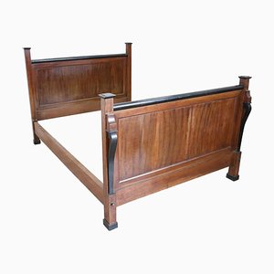 Antique Solid Walnut Bed, 1800s