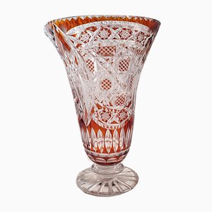 Bohemian Crystal Vase, Czech Republic, 1980s