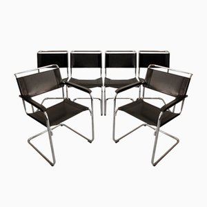 S33 and S34 Dining Chairs by Mart Stam for Thonet, Set of 6