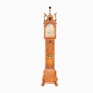 Dutch 18th Century Walnut Grandfather Clock by Anthony Auwers