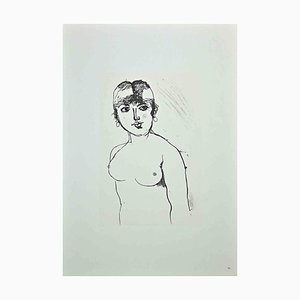 Franco Gentilini, Nude Woman, Vintage Offset Print, 1970s