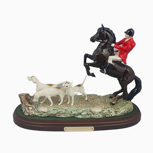 Model No. 3464 Tally Ho Sculpture on Wooden Plinth from Beswick
