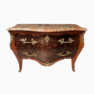 Louis XV Style Chest of Drawers with Marquetry