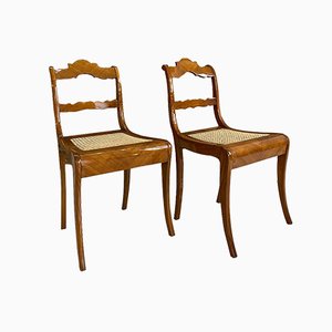 Set of Austrian Biedermeier Dining Chairs, Early 19th Century