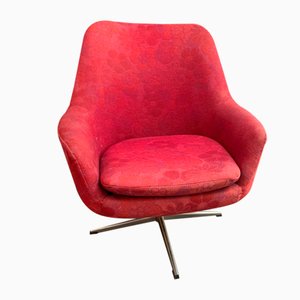 Vintage Red Swivel Chair, 1960s