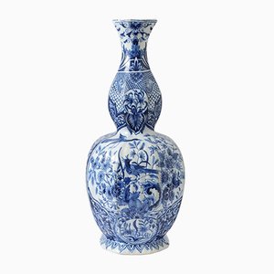 Antique Delft Style Vase by Louis Fourmaintraux