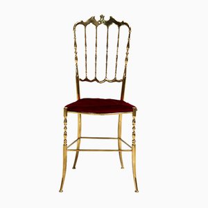 Italian Brass Chiavari Side Chair