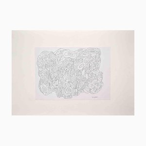 Maurizio Gracceva, Composition- Original India Ink and Watercolor, 2010