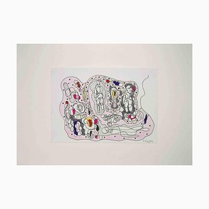Maurizio Gracceva, Composition, Original Ink and Watercolor, 2010