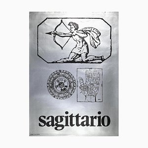 Sergio Barletta, Sagittarius Zodiac Sign, Original Screen Print, 1973