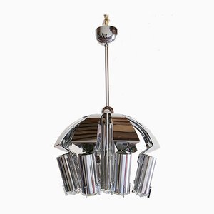 Chrome Pendant Lamp Attributed to Goffredo Reggiani, 1970s