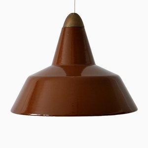 Mid-Century Modern Enameled Pendant Lamp by Louis Poulsen, Denmark, 1960s