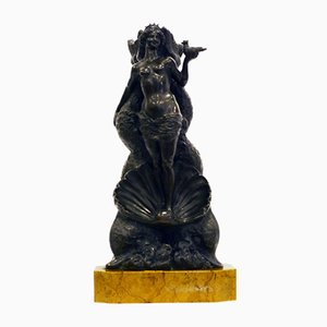 Ferdinando De Luca, Afrodite mit Delfino, Skulptur aus Bronze