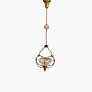 Art Deco Murano Glass Pendant Lamp by Ercole Barovier, 1940s